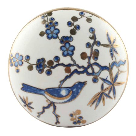 Slate Blue Bird Ceramic Floral Wine Stopper Online